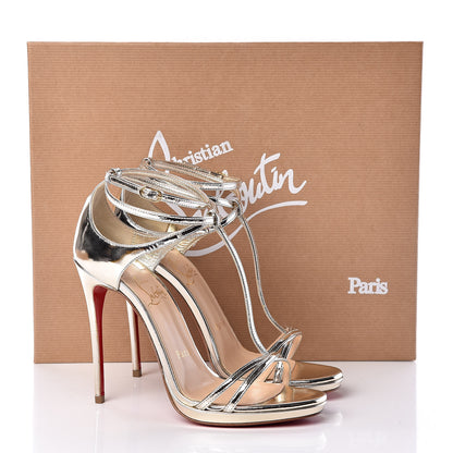 Christian Louboutin Metallic Calfskin Benedetta 120 Sandals 35 Light Gold 9 of 9