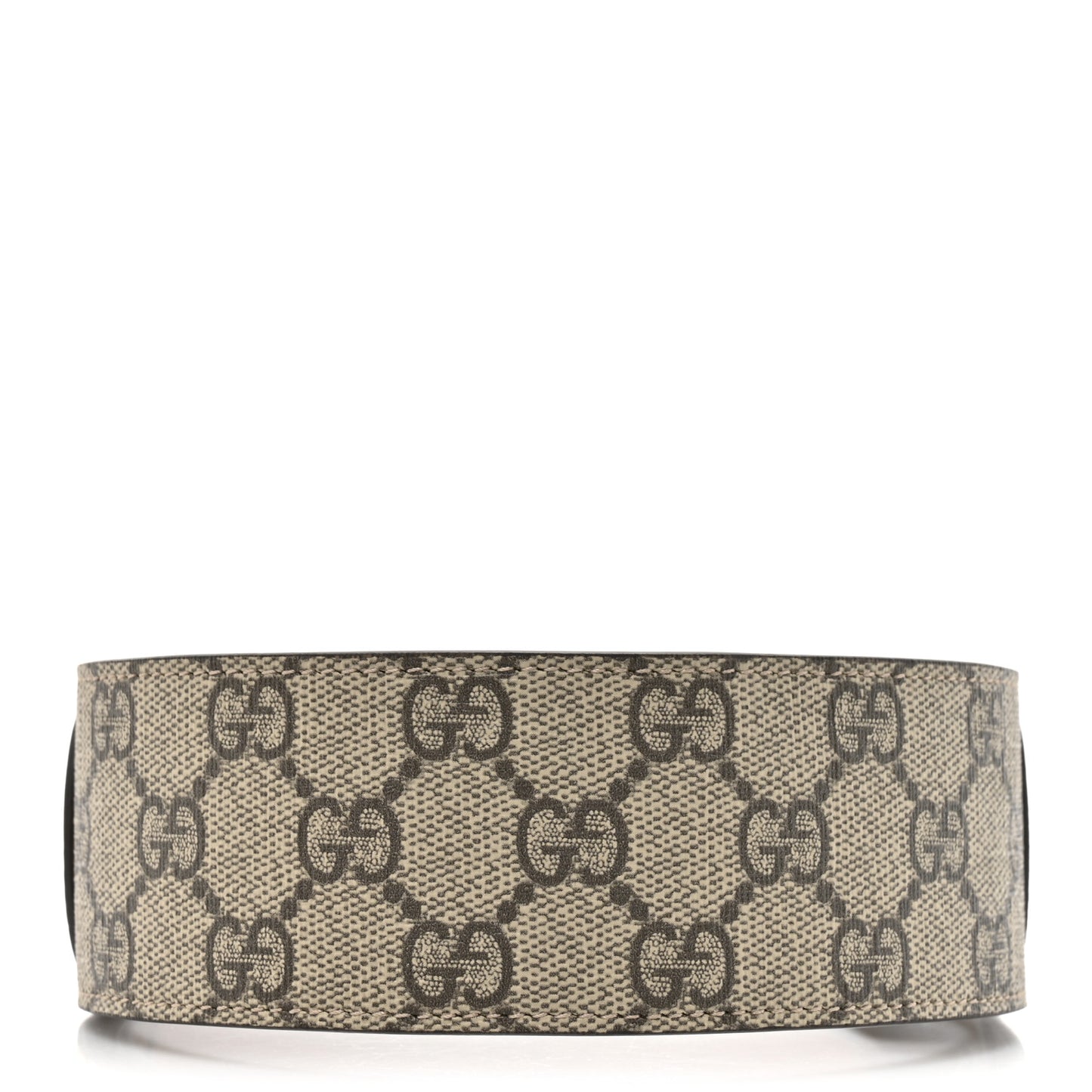 Efesto Leather GG Supreme Monogram Horsebit 50/25mm Belt 85 34 Brown Sugar Beige Ebony