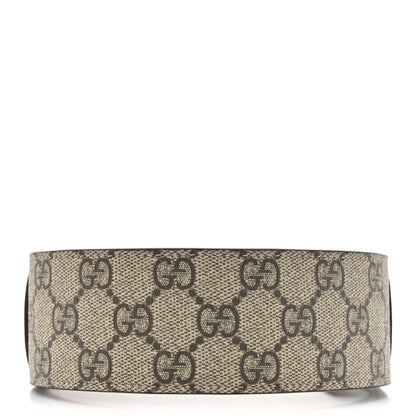 Gucci Efesto Leather GG Supreme Monogram Horsebit 50/25mm Belt 85 34 Brown Sugar Beige Ebony 2 of 3