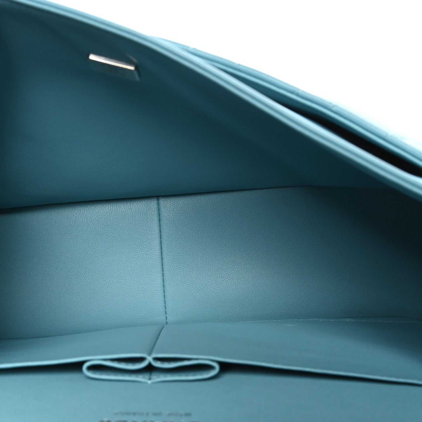 Lambskin Quilted Jumbo Double Flap Blue