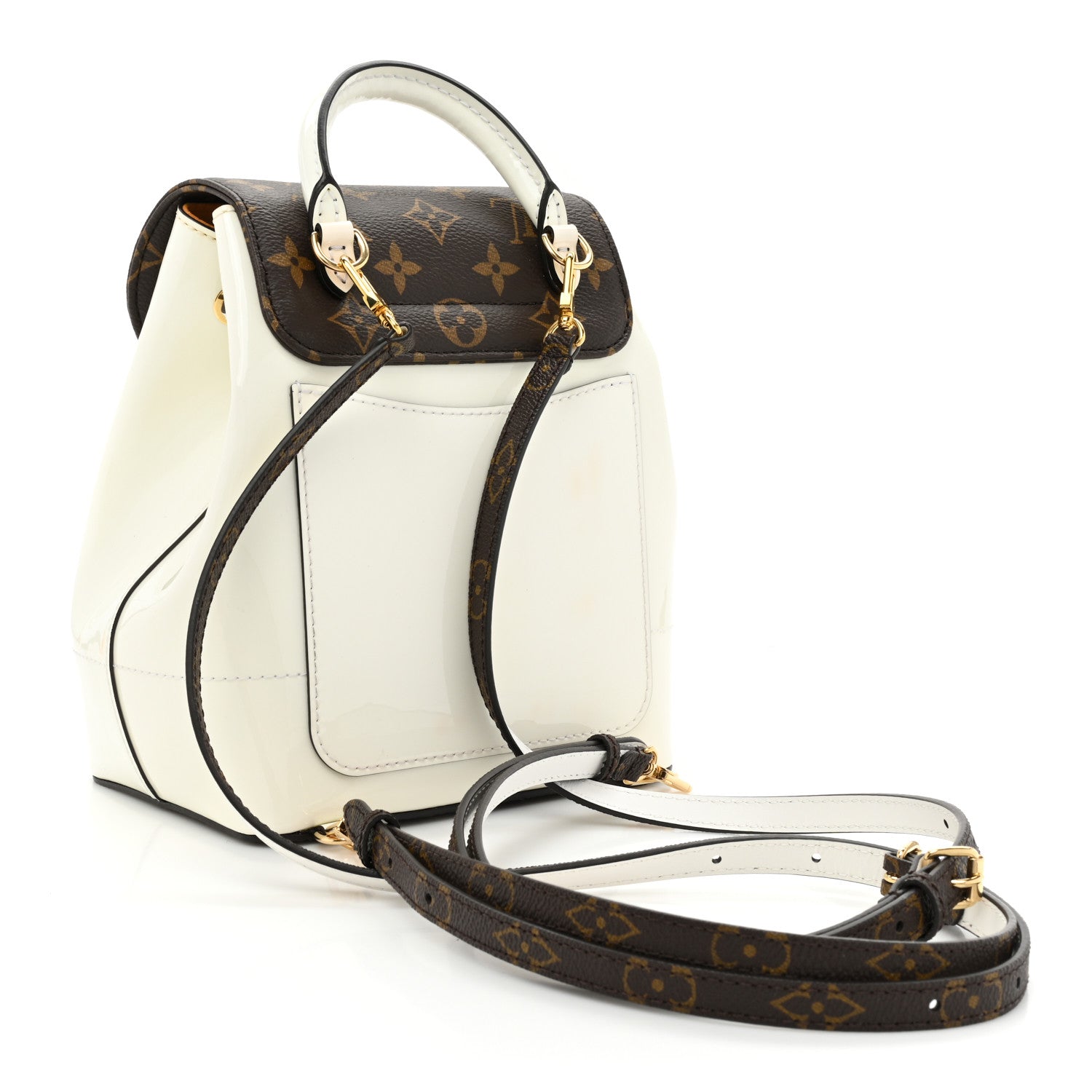 Louis Vuitton Patent Monogram Hot Springs Backpack Snow 3 of 12