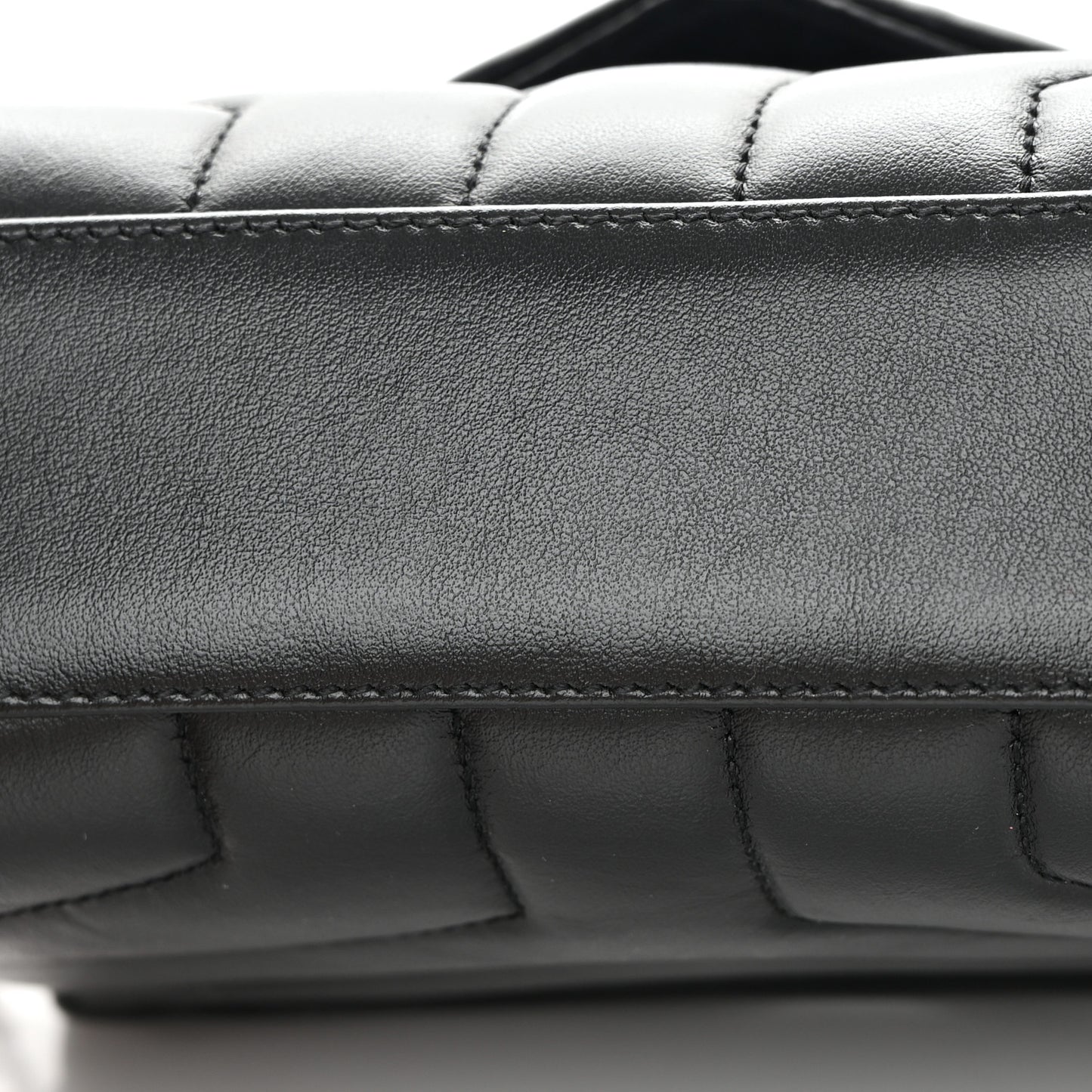 Calfskin Y Quilted Monogram Toy Loulou Crossbody Bag Black