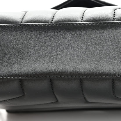 Saint Laurent Calfskin Y Quilted Monogram Toy Loulou Crossbody Bag Black 13 of 14
