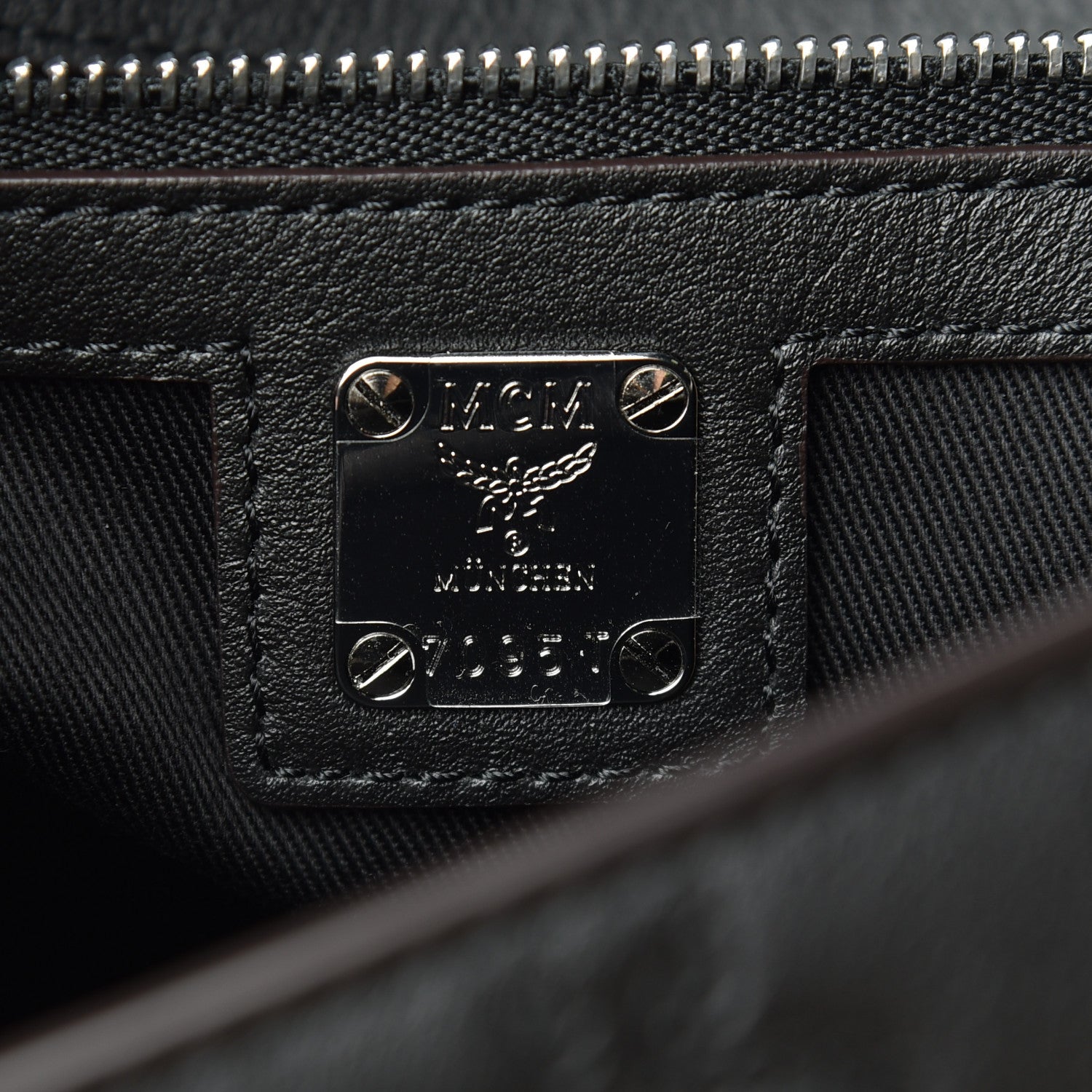 MCM Calfskin Ottomar Monogram Medium Klara Hobo Black 7 of 11