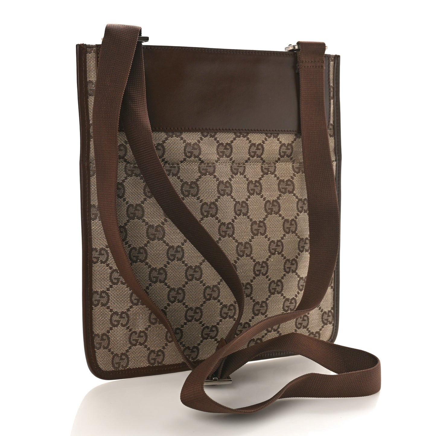 Monogram Messenger Crossbody Bag Dark Brown