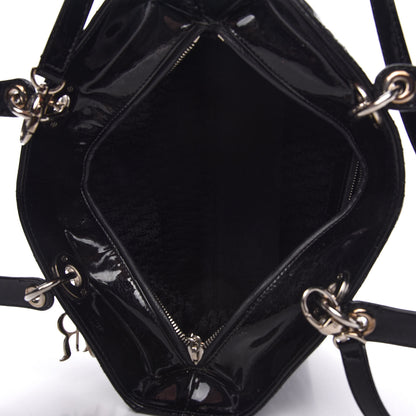 Christian Dior Patent Cannage Large Lady Dior Black 5 of 10