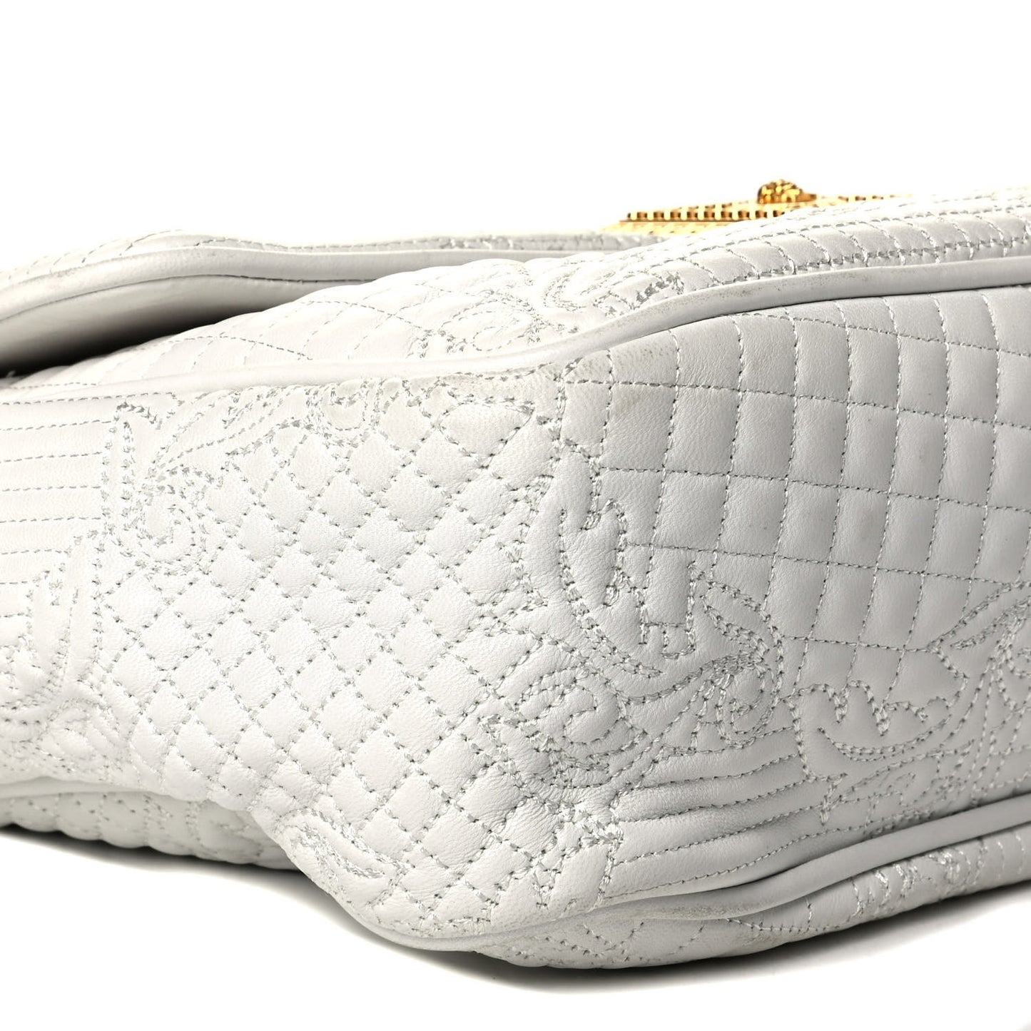 Leather Microvanitas Quilted New Icon Handbag White
