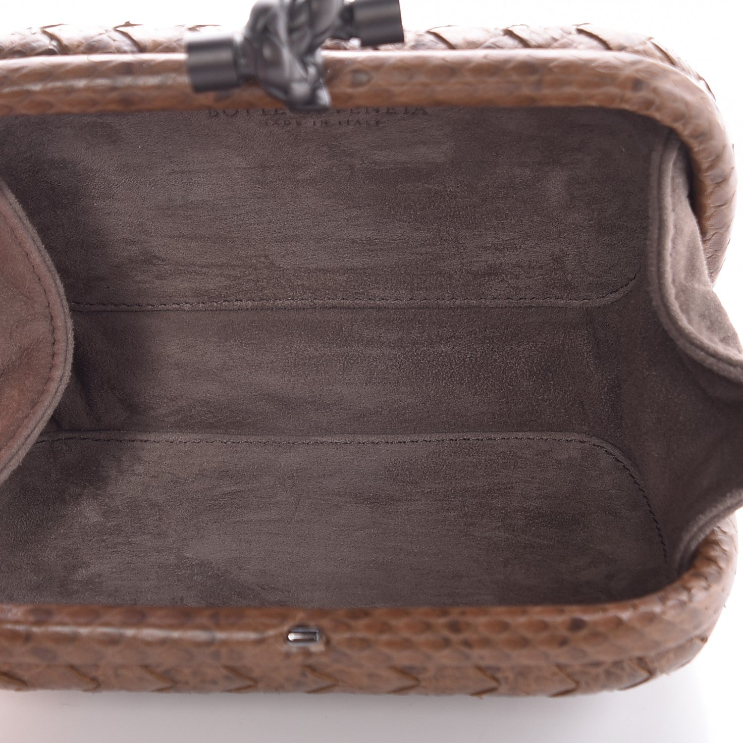 Bottega Veneta Karung Intrecciato Knot Clutch Cigar 5 of 6