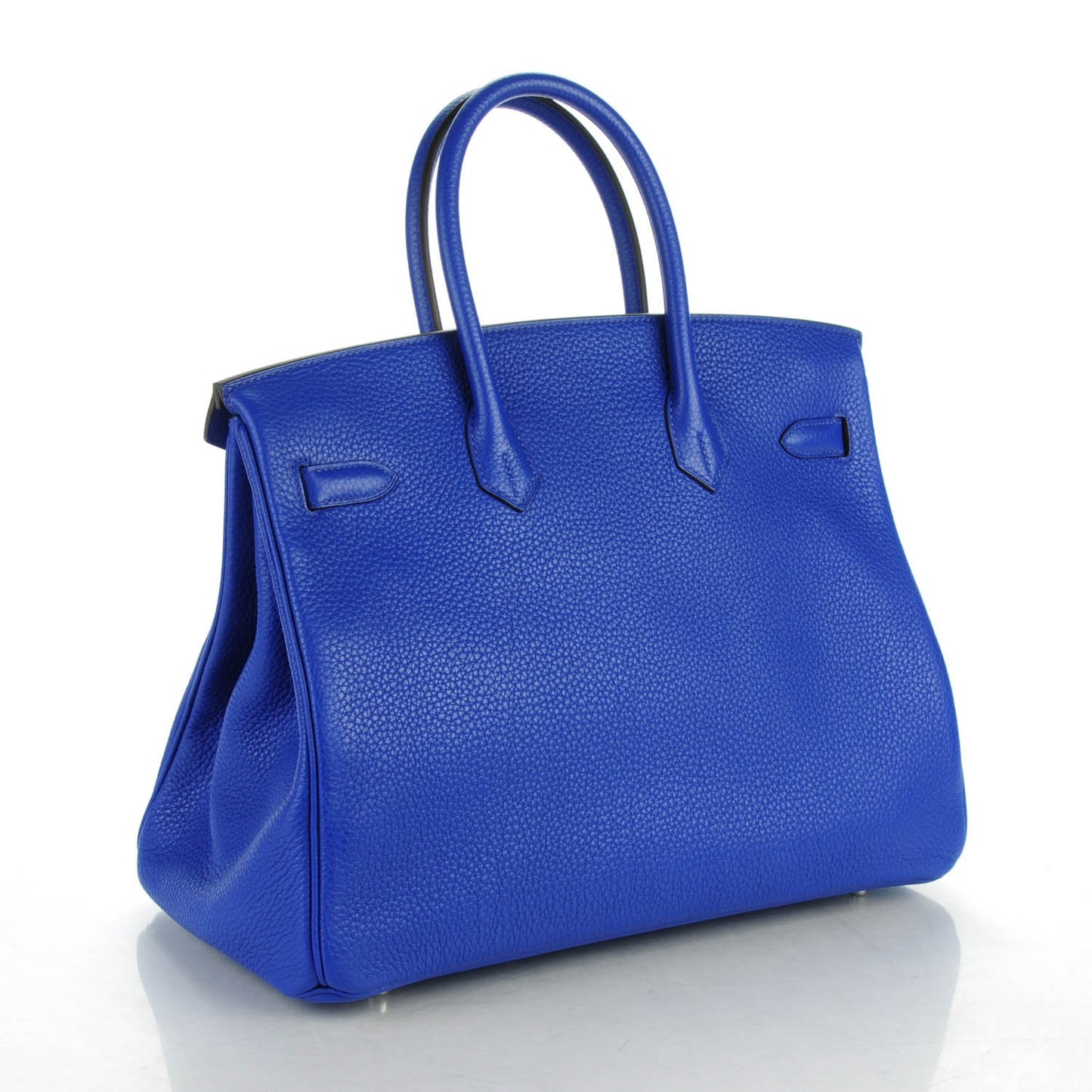 Taurillon Clemence Birkin 35 Bleu Electrique