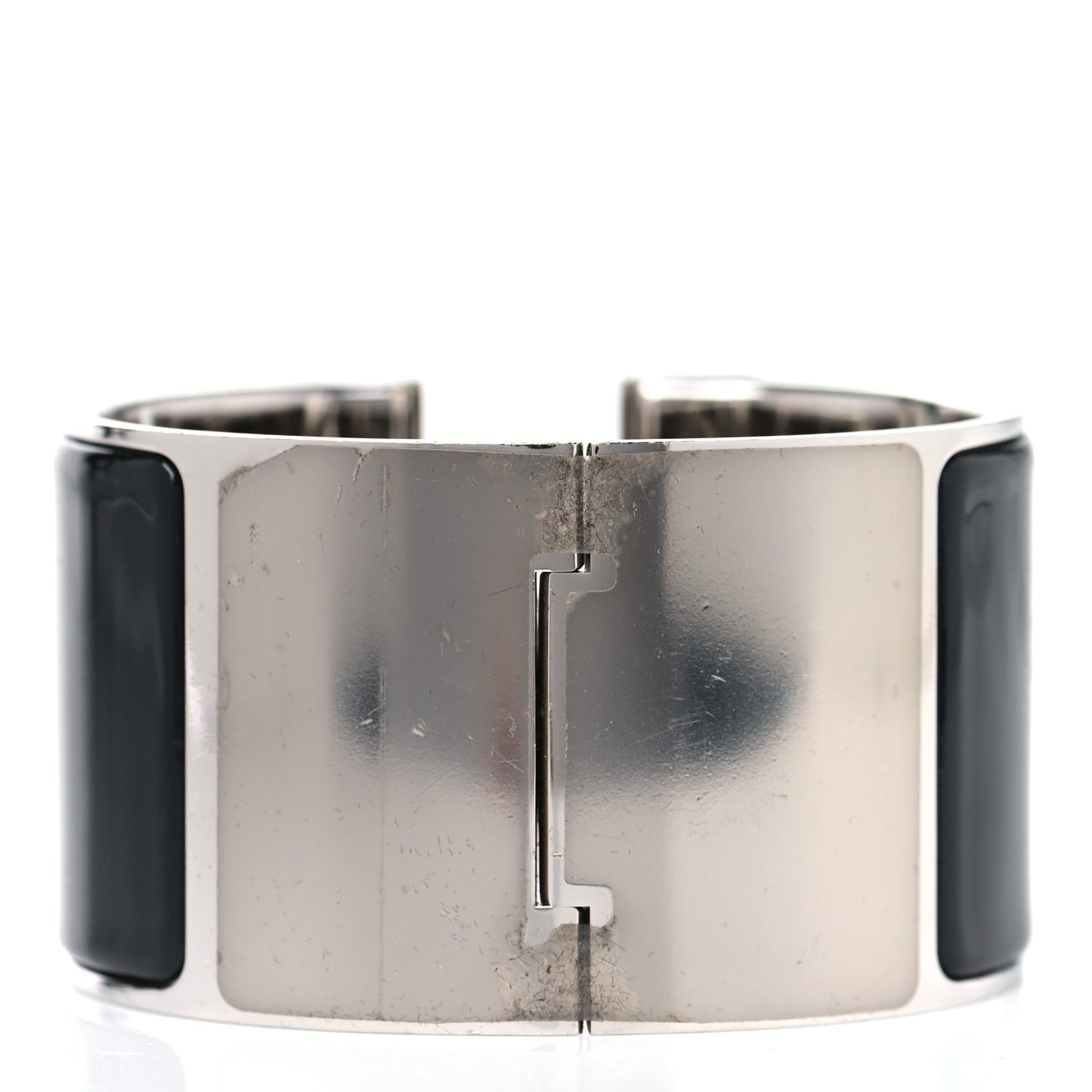 Enamel Extra Wide Clic Clac H Bracelet PM Black