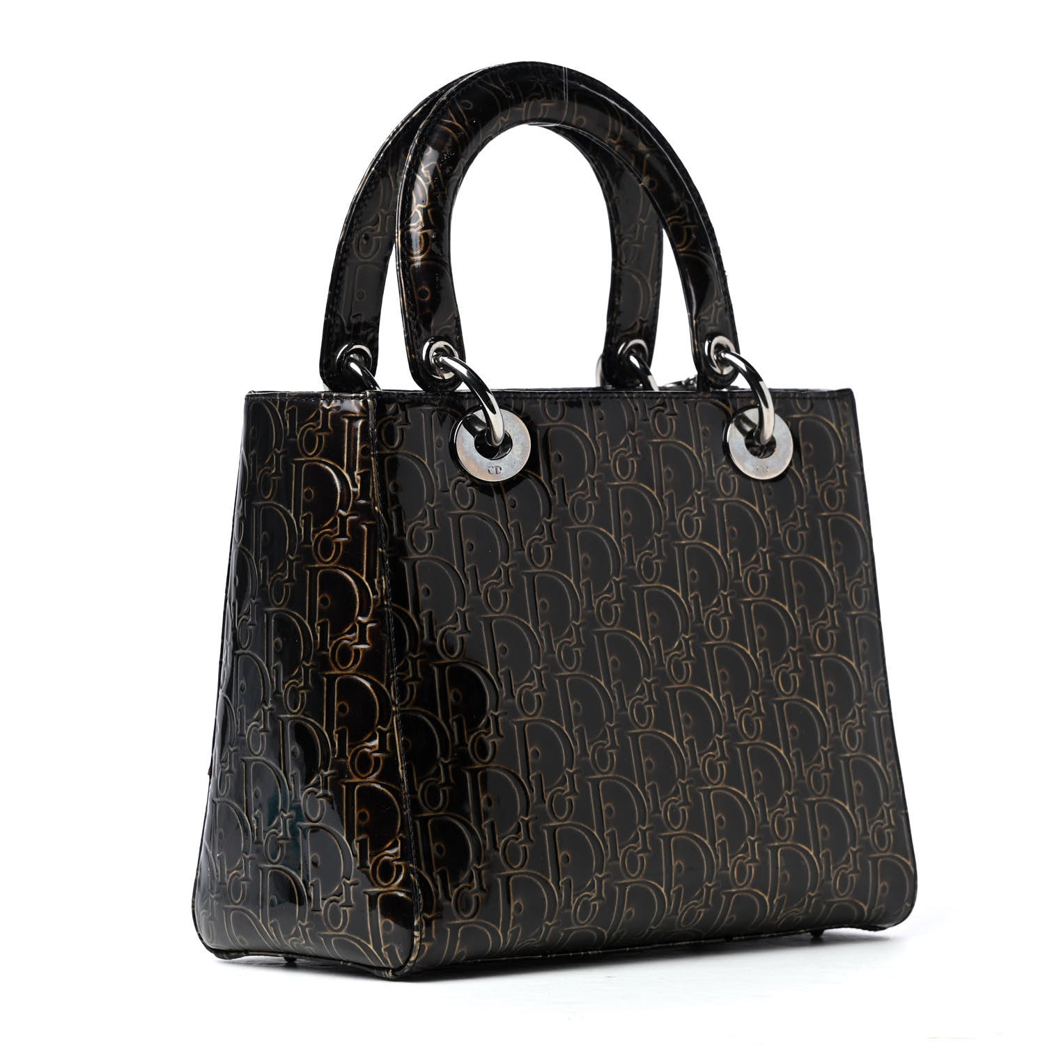 Christian Dior Patent Ultimate Medium Lady Dior Brown 2 of 7