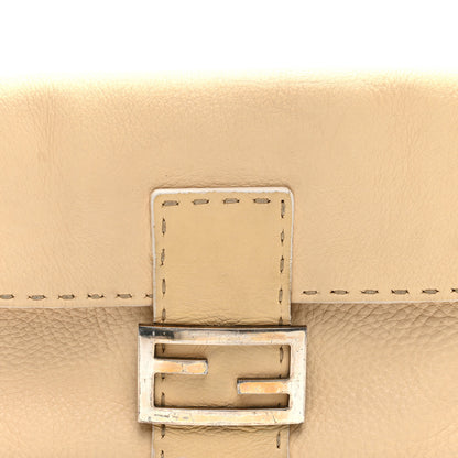 Fendi Calfskin Romano Selleria Baguette Beige 7 of 9