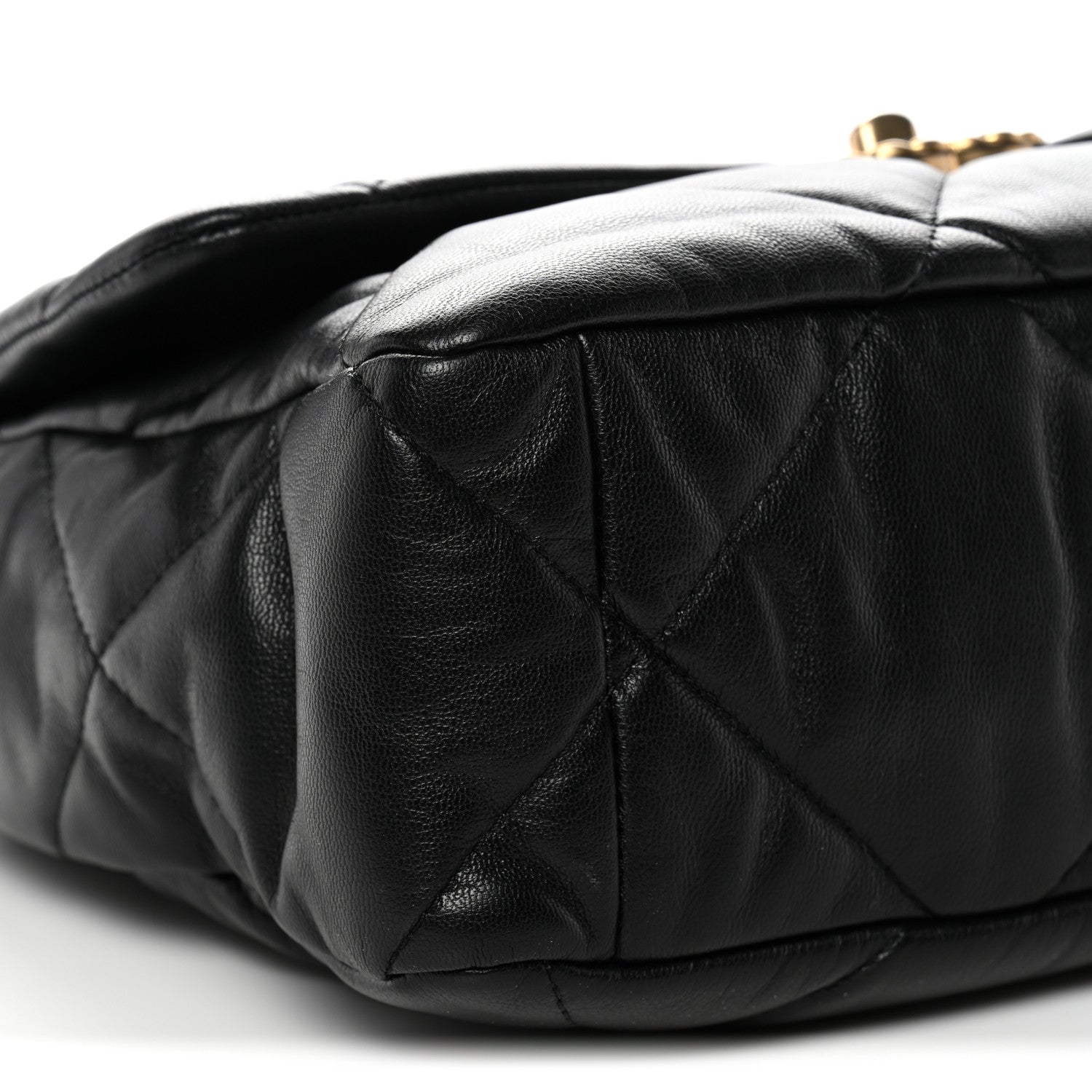 Chanel Goatskin Quilted Large Chanel 19 Flap Black 9 of 10