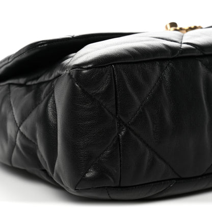 Chanel Goatskin Quilted Large Chanel 19 Flap Black 9 of 10