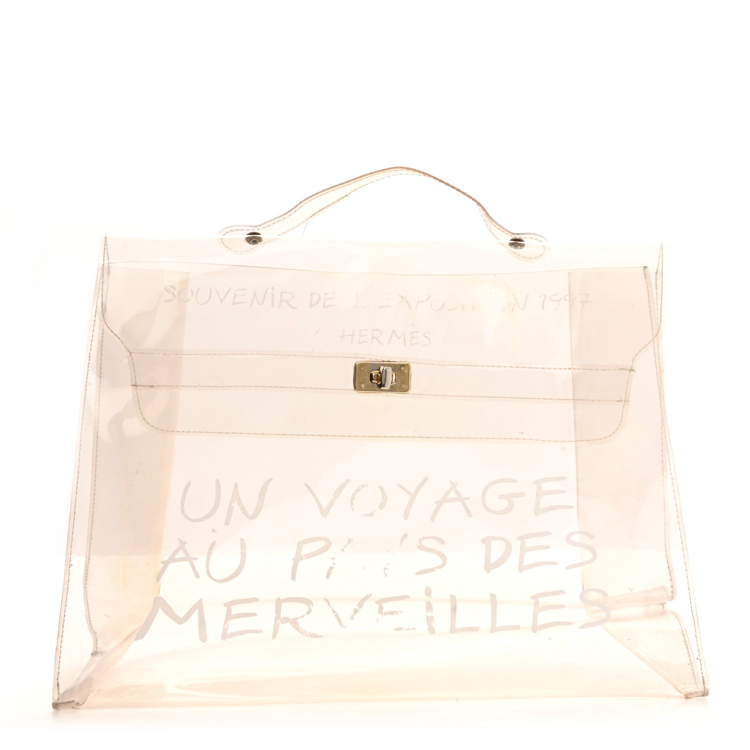 Hermes Vinyl Souvenir De L'Exposition Kelly Transparent 1 of 10