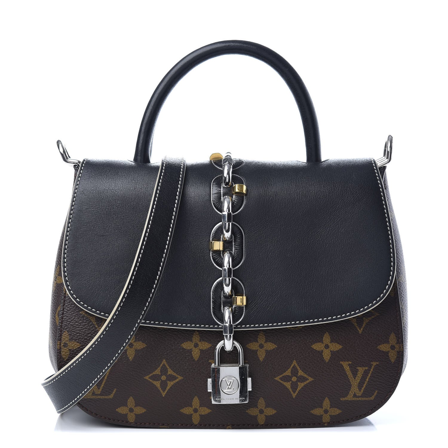 Louis Vuitton Calfskin Monogram Chain It Bag PM Black 1 of 10