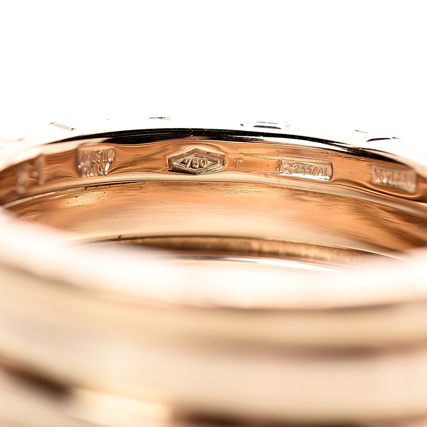 Bulgari 18K Yellow Gold B.Zero1 Three-Band Ring 51 5.75 5 of 5