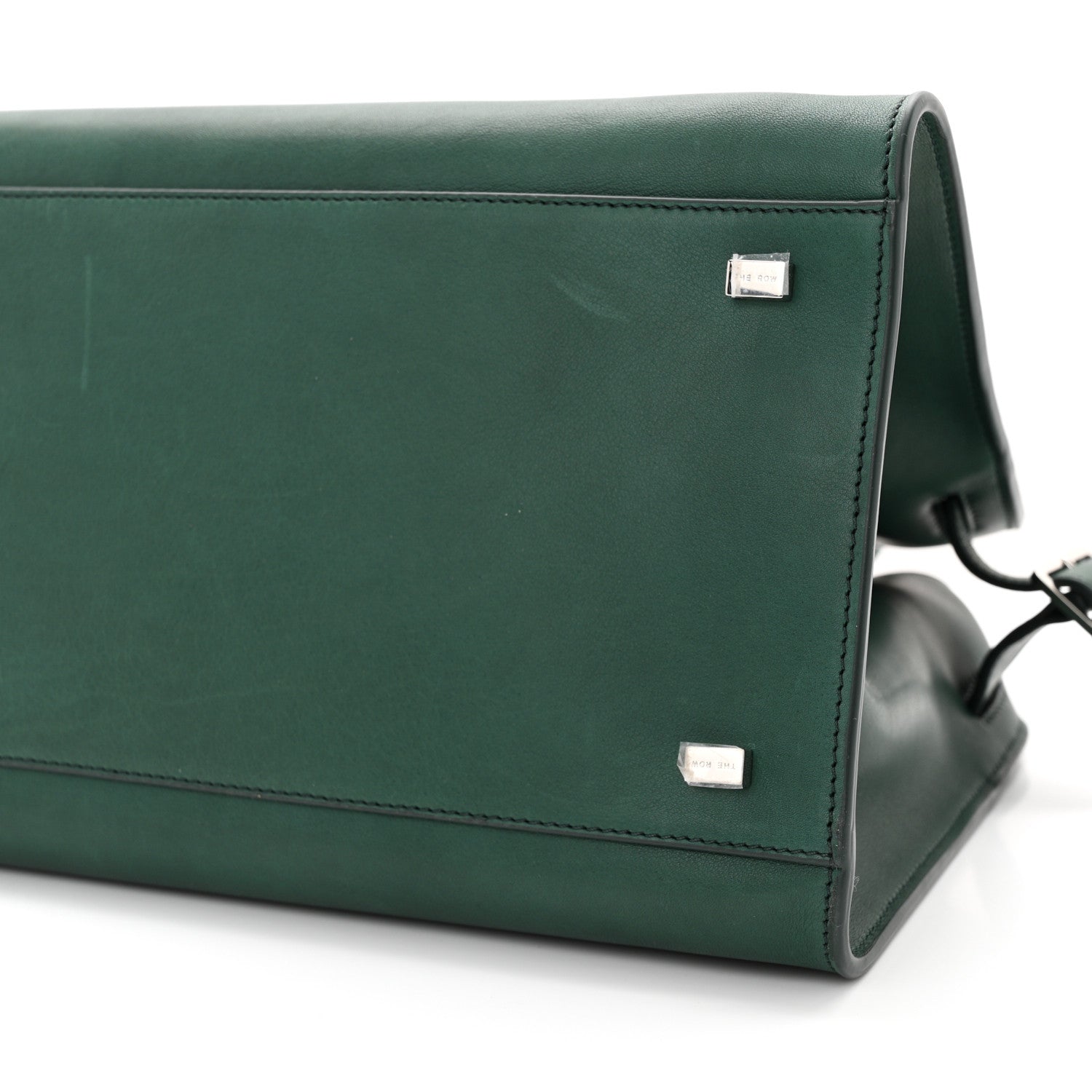 The Row Polished Saddle Calfskin Soft Margaux 12 Cyprus 9 of 12