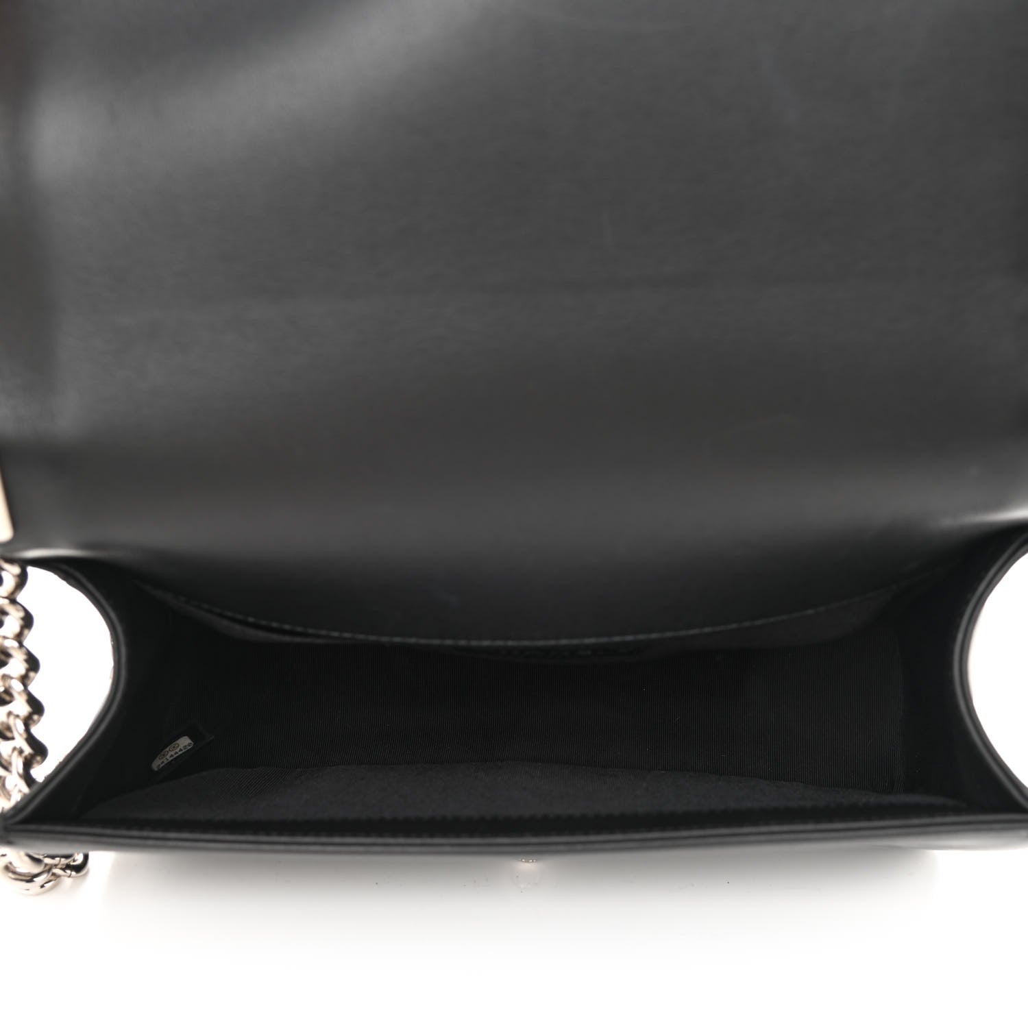 Chanel Lambskin Iridescent PVC Chevron Quilted Medium Boy Flap Black Silver 5 of 11