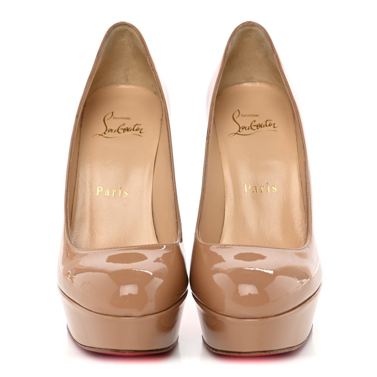 Christian Louboutin Patent Bianca 120 Pumps 35 Nude 3 of 11