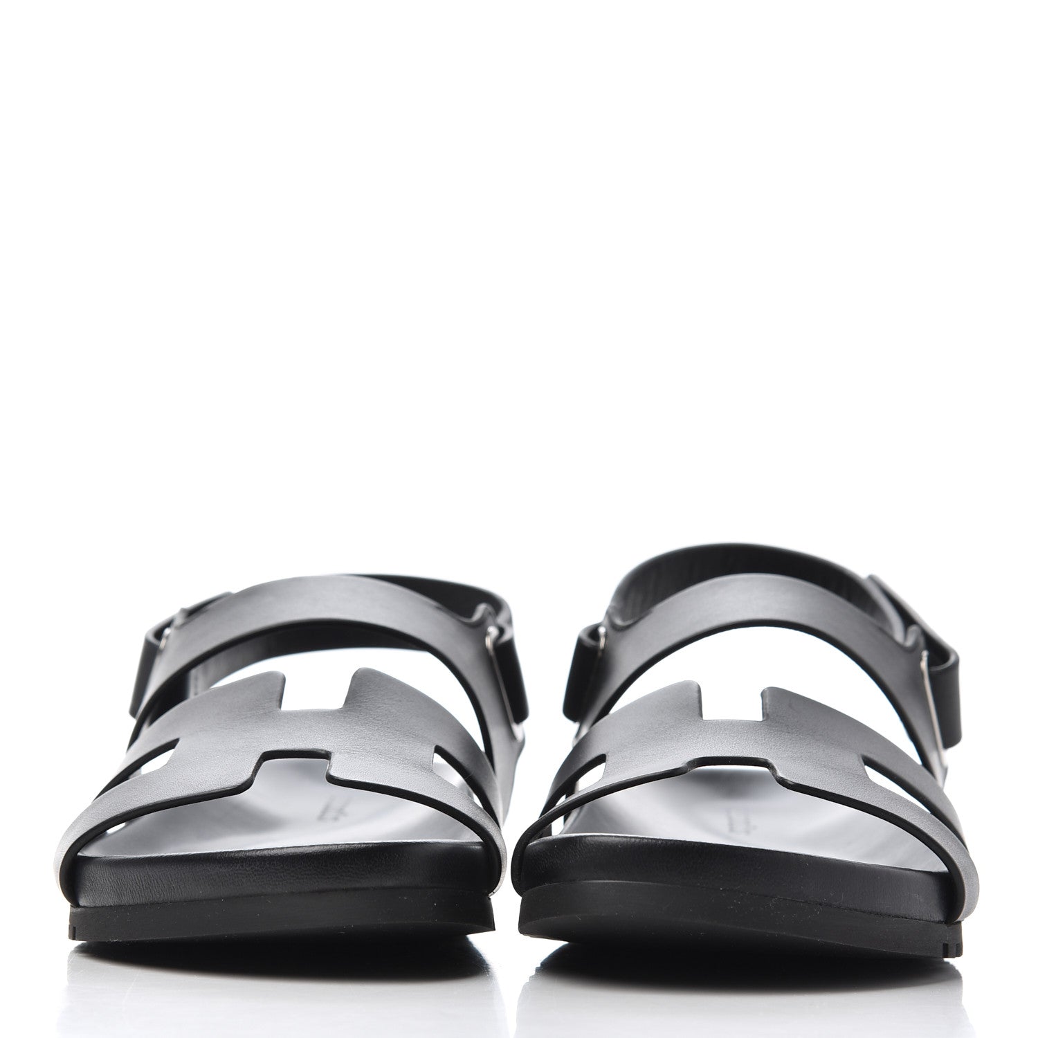 Hermes Calfskin Womens Takara Sandals 38 Black 2 of 10