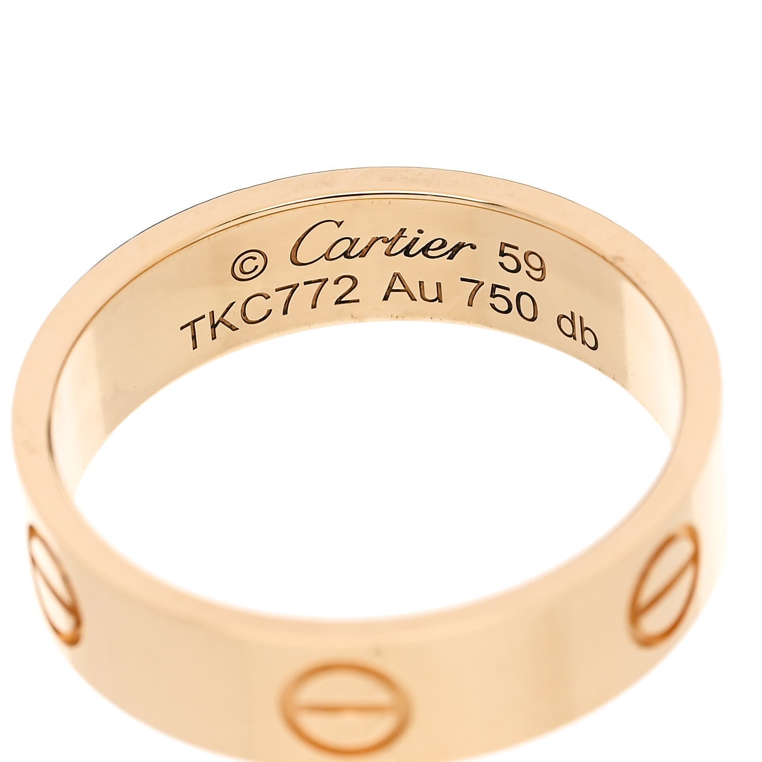 Cartier 18K Yellow Gold 5.5mm LOVE Ring 59 8.75 4 of 5