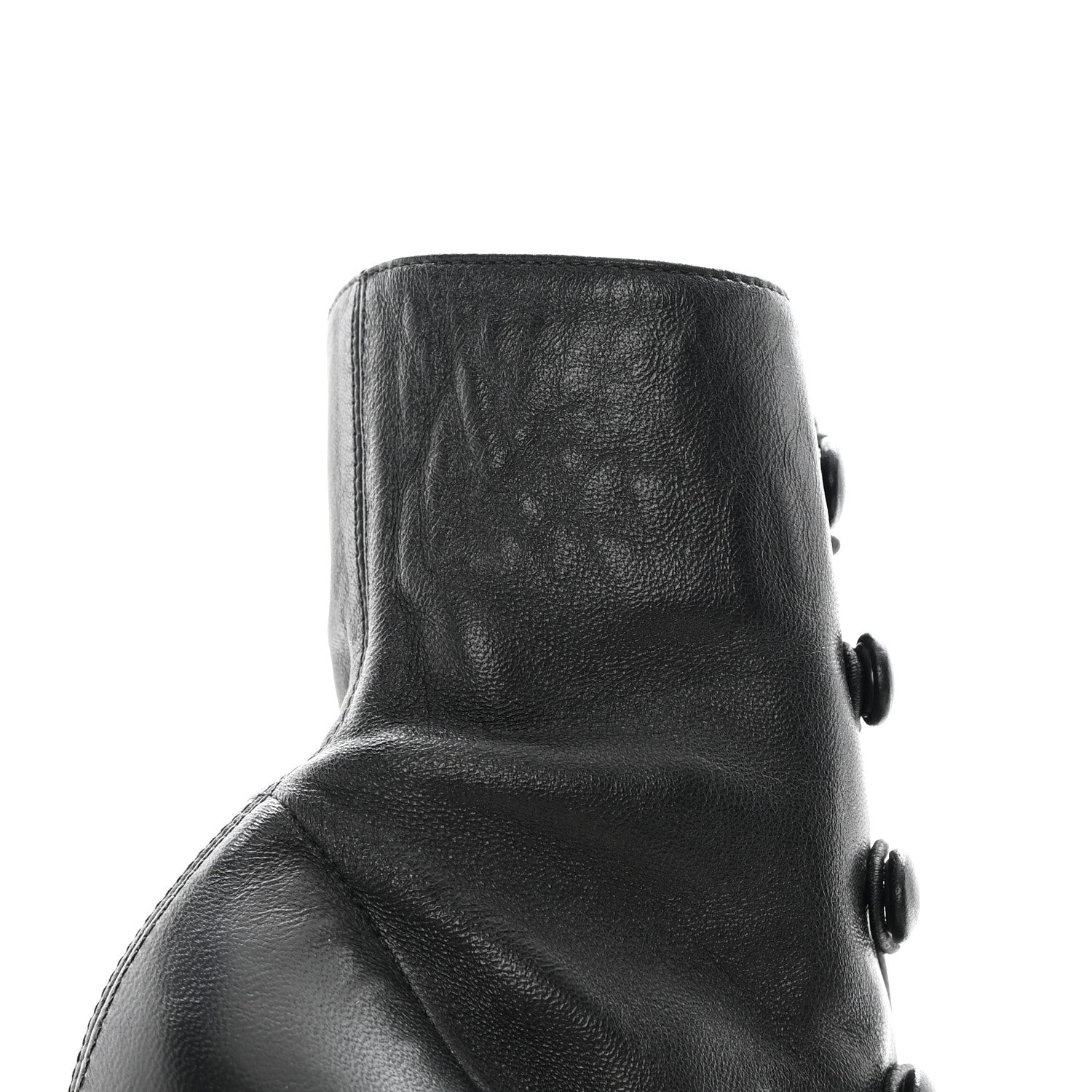 Christian Louboutin Calfskin French Tutu Button Ankle Boot 38 Black 11 of 13