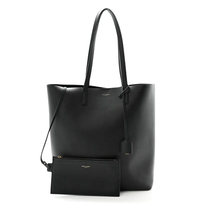 Saint Laurent Calfskin North-South Shopping Tote Black 3 of 12