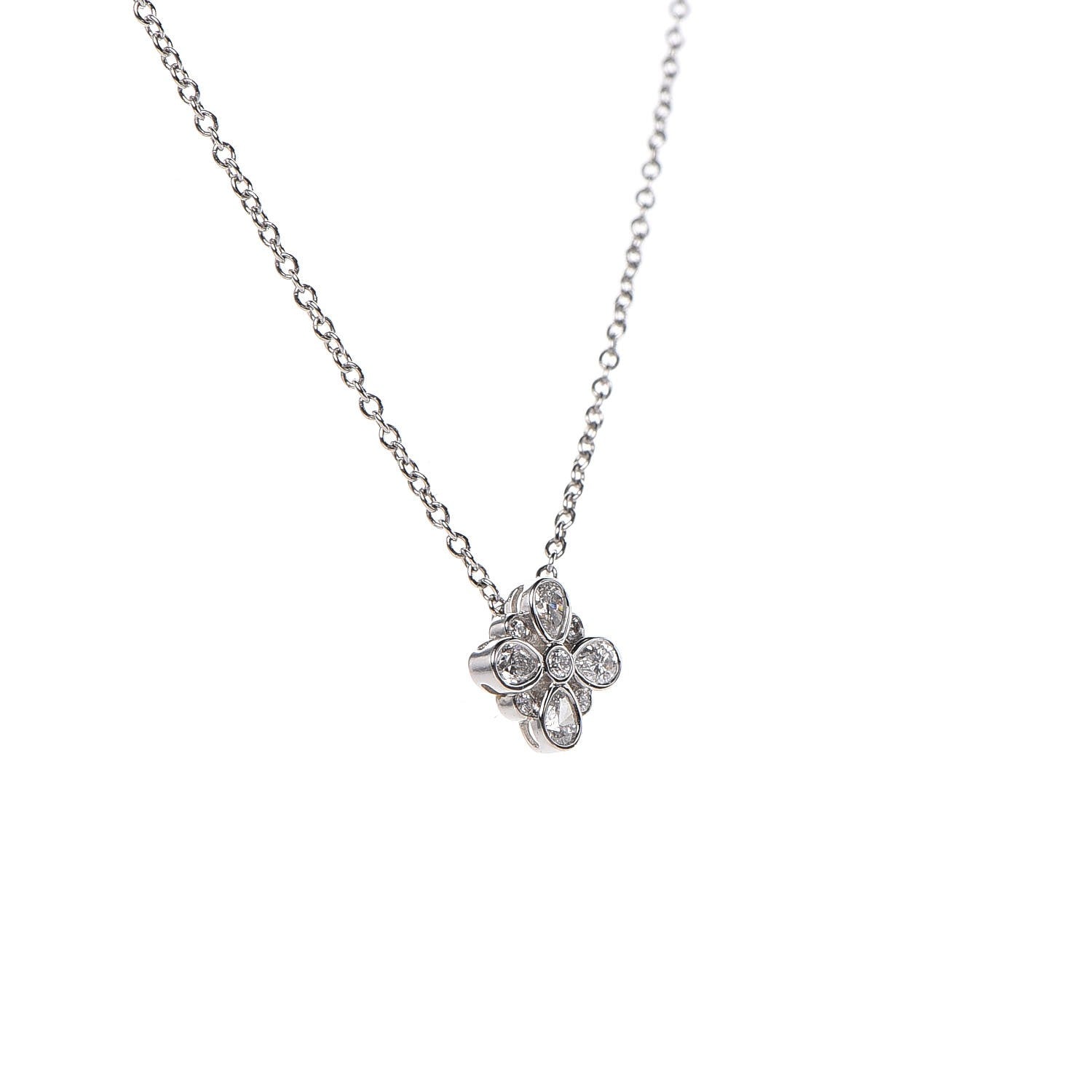 Tiffany Platinum Diamond Enchant Pendant Necklace 4 of 7