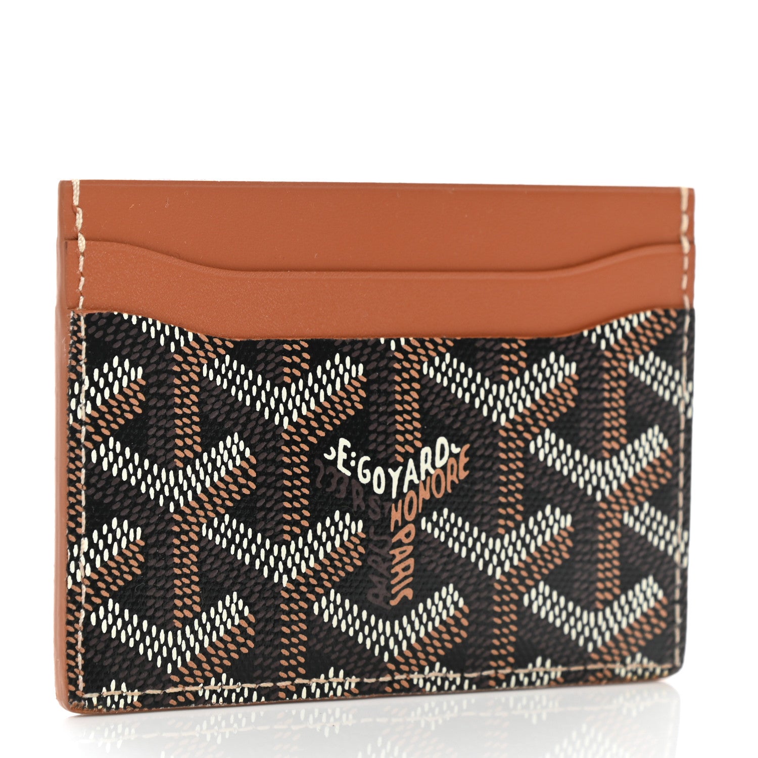 Goyard Goyardine Saint Sulpice Card Holder Black Gold 4 of 11