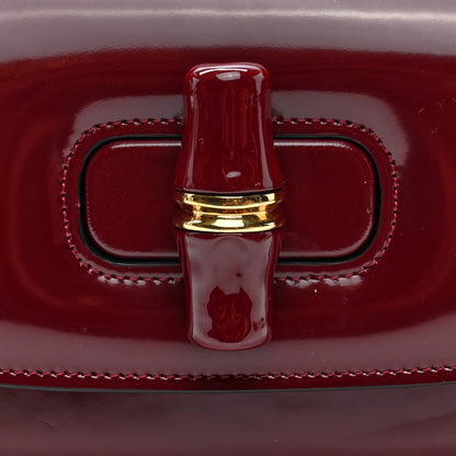 Gucci Shiny Polished Calfskin Medium Bamboo Diva Rosso Ancora Red 8 of 10