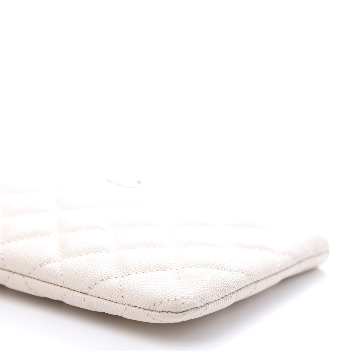 Caviar Quilted Cosmetic Case Light Beige