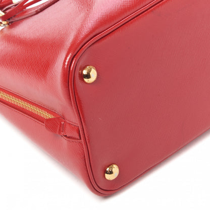 Prada Saffiano Vernice Medium Promenade Tote Rosso 7 of 7