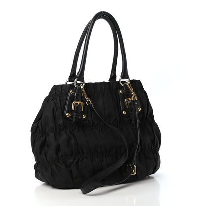 Prada Tessuto Nylon Gaufre Tote Black 2 of 4