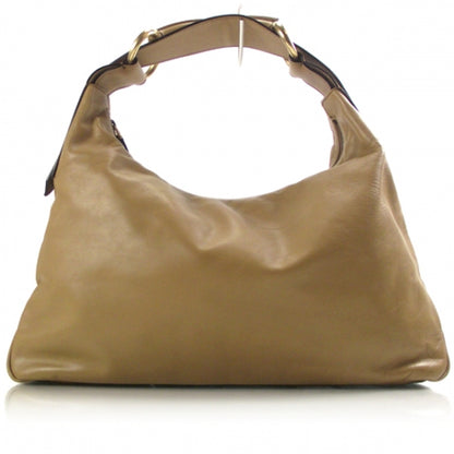 Gucci Leather Medium Horsebit Chain Hobo Tan 1 of 9
