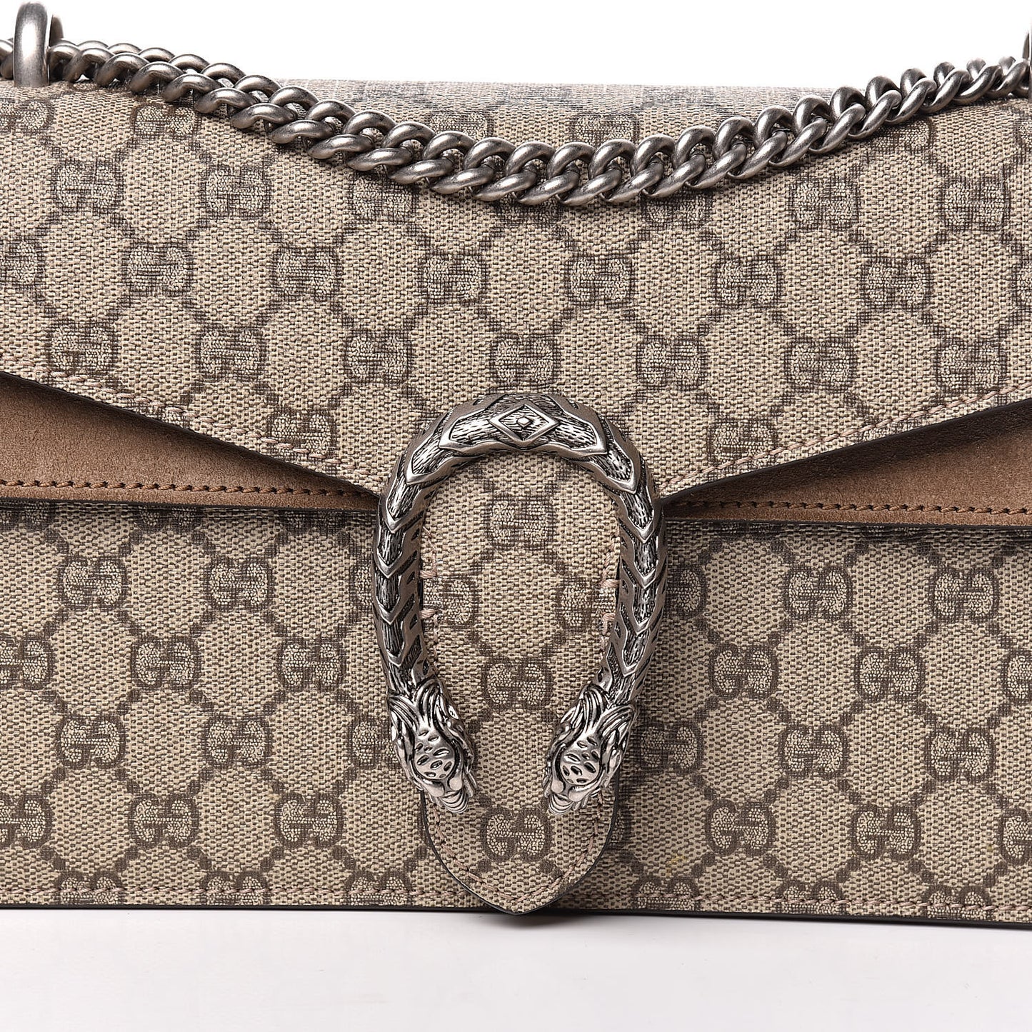 GG Supreme Monogram Small Dionysus Shoulder Bag Taupe