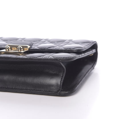Christian Dior Lambskin Cannage Miss Dior Promenade Pouch Black 10 of 12