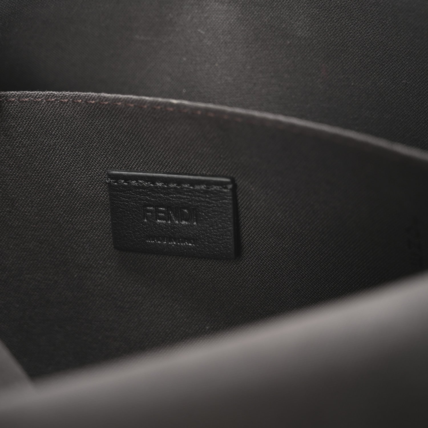 Fendi Vitello Soft F is Fendi Bi-Color FF 1974 Embossed Envelope Wallet On Chain with Pouches Maya Black 9 of 14