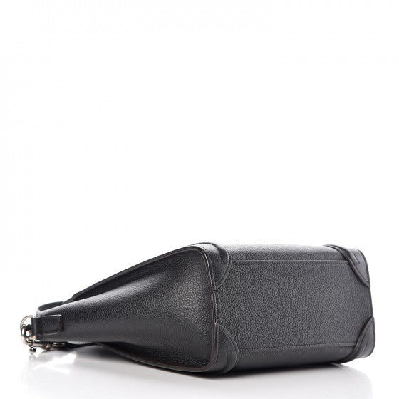 Drummed Calfskin Nano Luggage Black