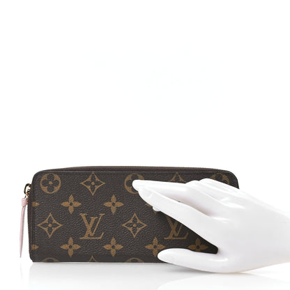 Louis Vuitton Monogram Clemence Wallet Rose Ballerine 2 of 8