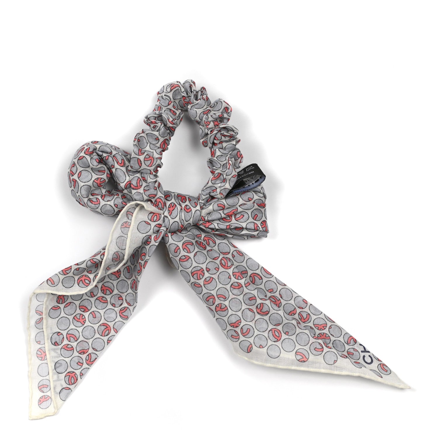 Chanel Cotton CC Twilly Hair Tie Grey Multicolor 2 of 7
