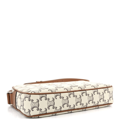 Celine Triomphe Canvas Medium Messenger Bag Tan Ecru 4 of 10