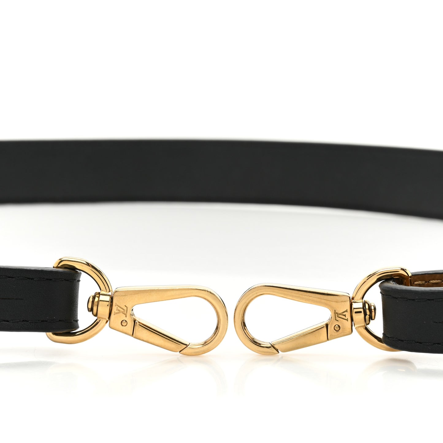 Reverse Monogram Bandouliere Shoulder Strap XL Black