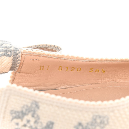 Christian Dior Cotton Ribbon Toile De Jouy J'Adior Slingback Ballet Flats 36.5 Grey Stone 8 of 8
