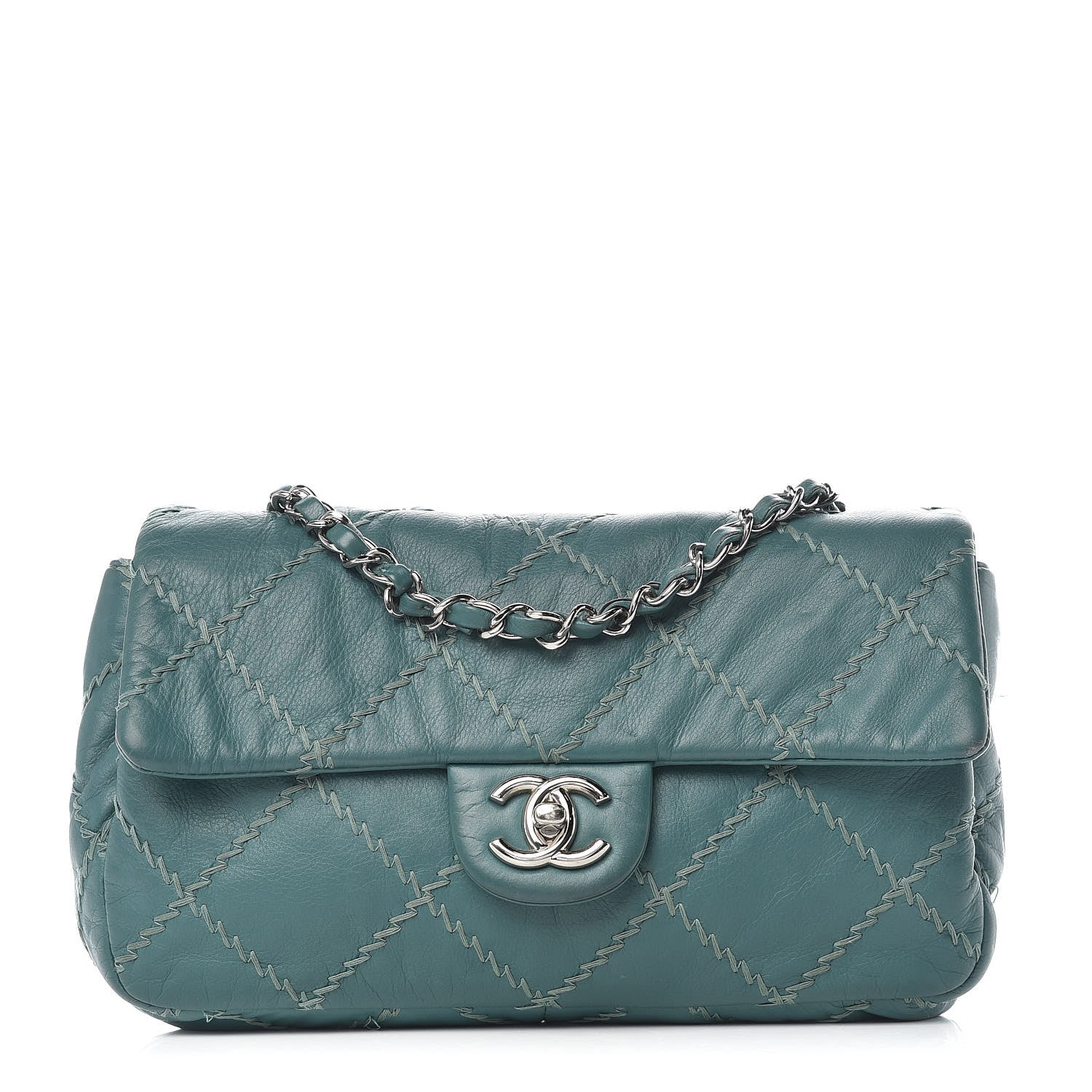 Chanel Calfskin Ultimate Stitch Flap Turquoise 1 of 15