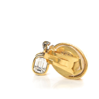 Chanel Pearl Crystal Drop Clip On Earrings 4 of 6