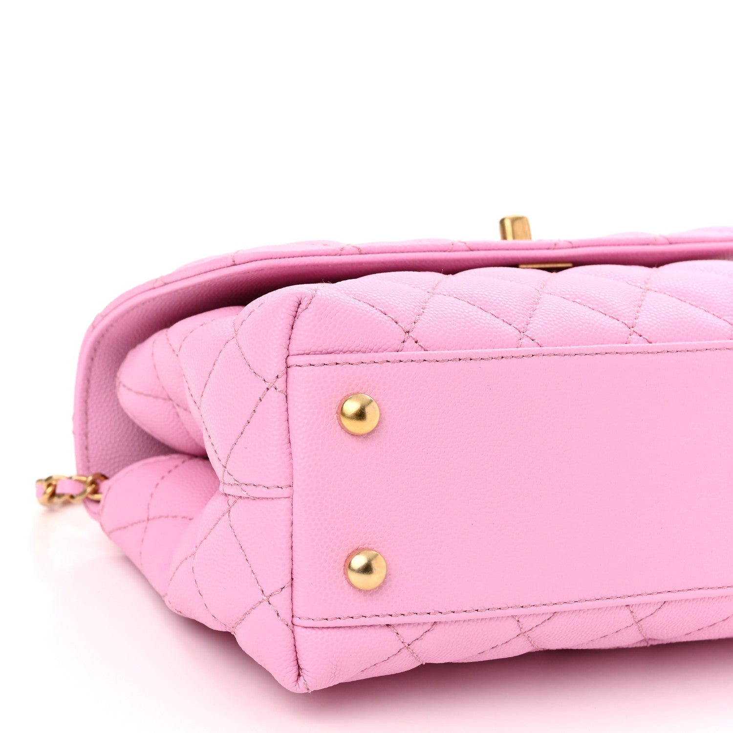 Chanel Caviar Quilted Mini Coco Chain Handle Flap Pink 8 of 10