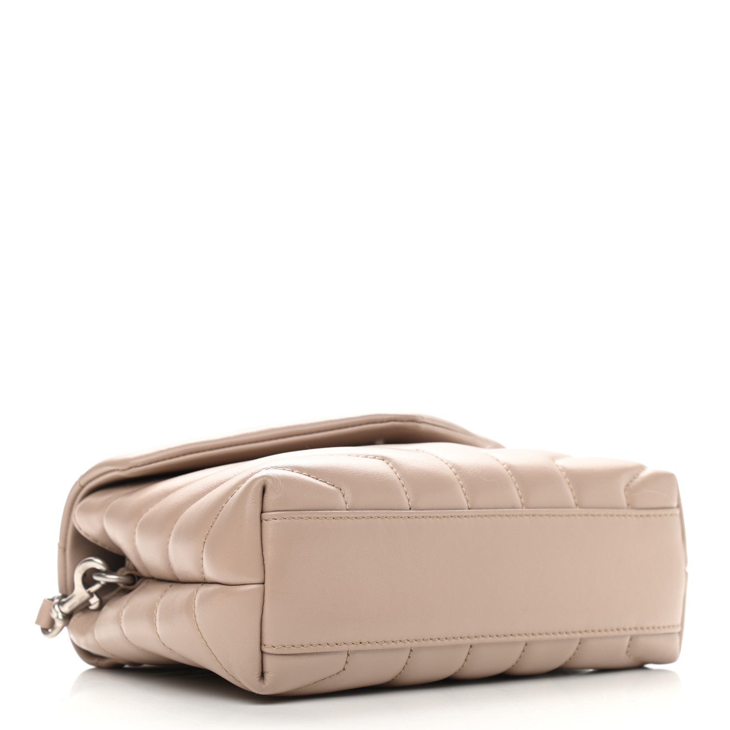Saint Laurent Calfskin Y Quilted Monogram Toy Loulou Crossbody Bag Dark Beige 3 of 9