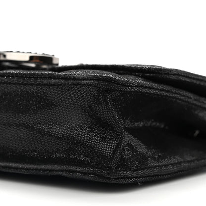 Chanel Iridescent Caviar Crystal Quilted Wallet On Chain WOC Black 10 of 10