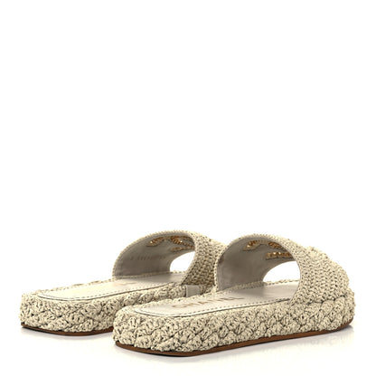 Chanel Cord Braided CC Mules 35 Light Beige 4 of 12